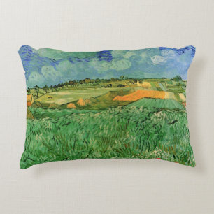 Slätt nära Auvers av Vincent van Gogh Prydnadskudde