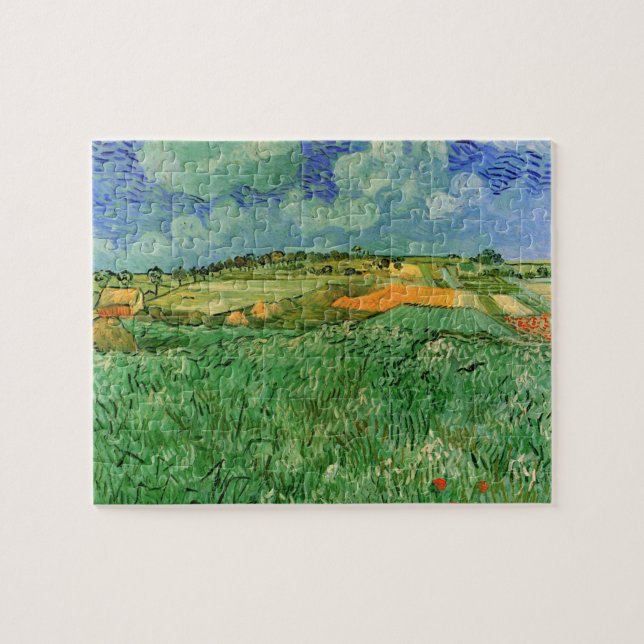 Slätt nära Auvers av Vincent van Gogh Pussel (Horisontell)