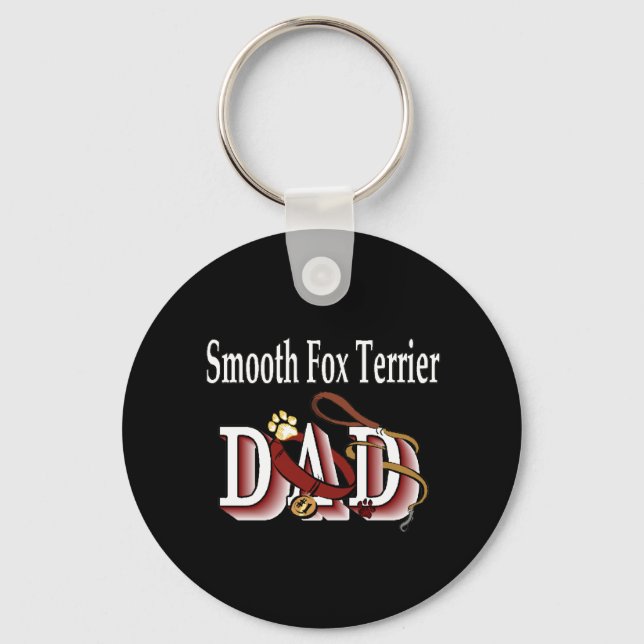 slätt rävkall, pappa Keychain Nyckelring (Framsida)