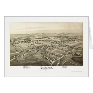Slättar panorama- karta för PA - 1892 Hälsningskort