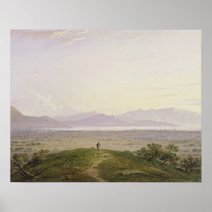 Slättarna av maratonen, 1834 (grafiten & w/c med poster