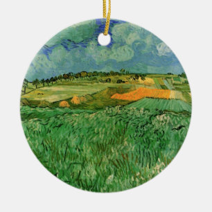 Slätten nära Auvers av Vincent van Gogh Julgransprydnad Keramik