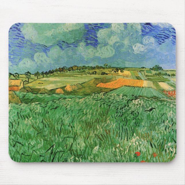 Slätten nära Auvers av Vincent van Gogh Musmatta (Framsidan)