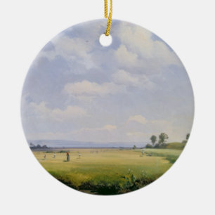 Slåtter 1838 (olja på kanfas) julgransprydnad keramik