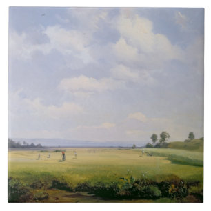 Slåtter 1838 (olja på kanfas) kakelplatta