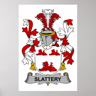 Slattery Family Crest Poster
