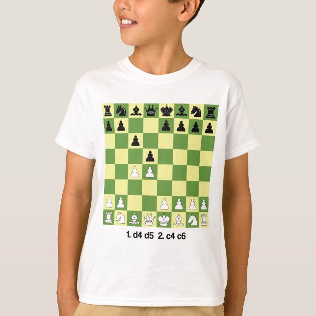 Slav Defence Chess öppnar skirt Chess-gåvan T Shirt (Framsida)