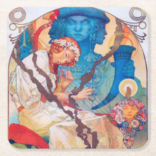 Slav Epic, Alphonse Mucha Underlägg Papper Kvadrat