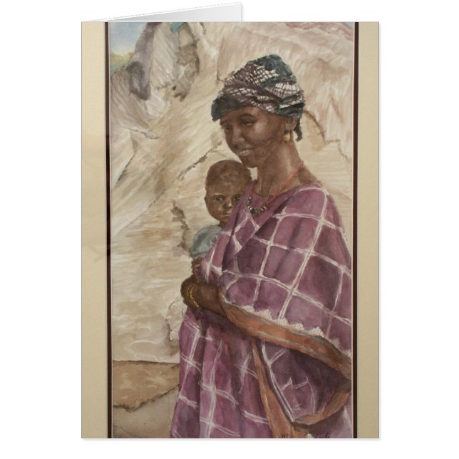 Slav- kvinna hälsningskort (Framsidan)