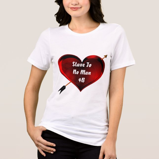 Slav till ingen människans triblend T-Shirt (Framsida)