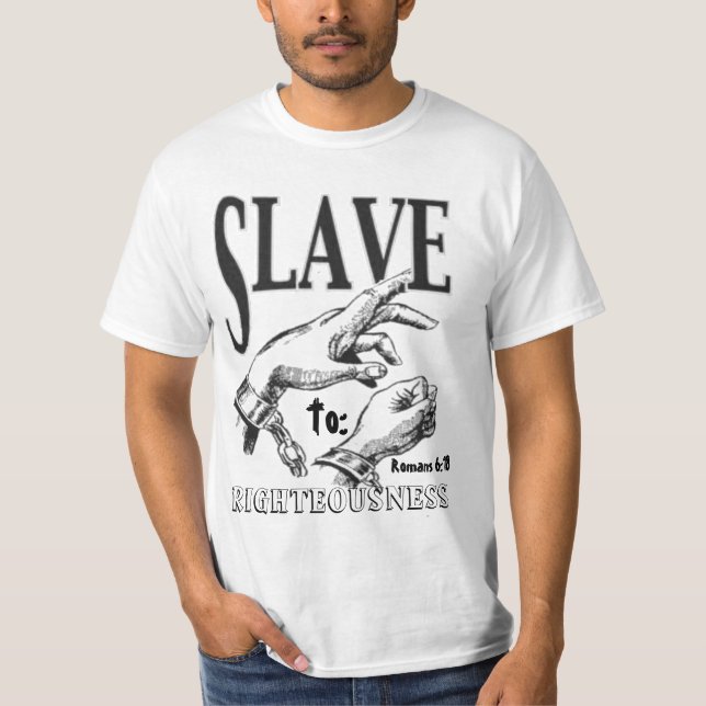 SLAVA Righteousness: , Romans6:18 T-shirt (Framsida)