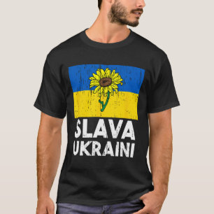 Slava Ukraini Solros Stå Med Ukraina Herr Tröjor