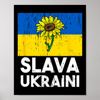 Slava Ukraini Solros Stå Med Ukraina Herr Tröjor Poster