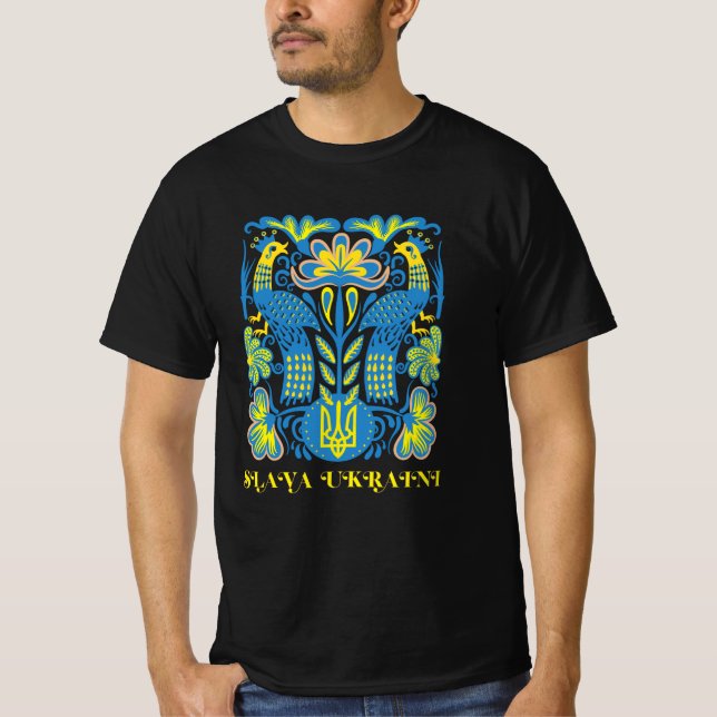 Slava Ukraini T Shirt (Framsida)