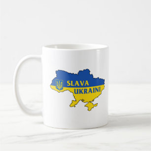 Slava Ukrainini С л а в а У к budgivningsår Kaffemugg