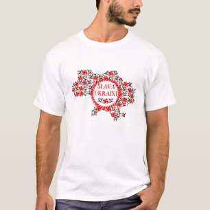 Slava Ukrainini Cute Blommigt Vintage Ukrainas Vys T Shirt