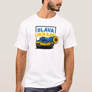 Slava Ukrainini Freedom to Ukraina Tank T Shirt