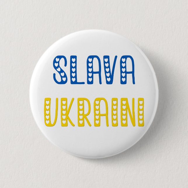 Slava Ukrainini (Glory to Ukraina) Knapp (Framsida)