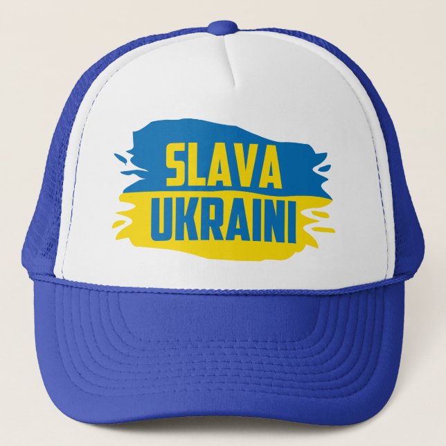 Slava Ukrainini, Glory to Ukraina Truckerkeps (Framsida)