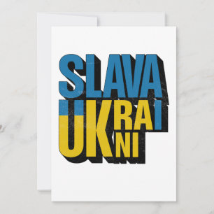 Slava Ukrainini Graphic, Ukrainas Pride Design Julkort