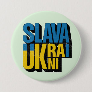 Slava Ukrainini Graphic, Ukrainas Pride Design Knapp