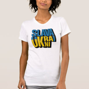Slava Ukrainini Graphic, Ukrainas Pride Design T Shirt
