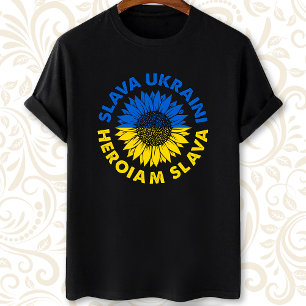Slava Ukrainini Heroiam slava solrosolja Ukraina f T Shirt