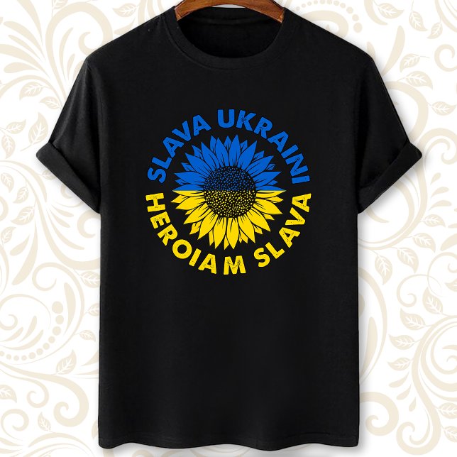 Slava Ukrainini Heroiam slava solrosolja Ukraina f T Shirt (Skapare uppladdad)
