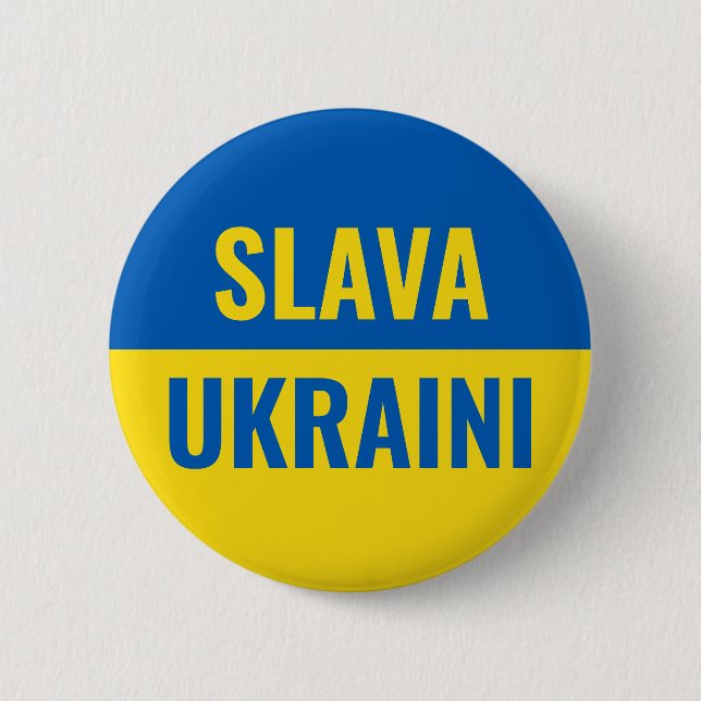 Slava Ukrainini slava ukraina flagga Knapp (Framsida)