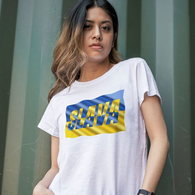 Slava Ukrainini Slava Ukraina Glory to Ukraina Pea T Shirt (Skapare uppladdad)