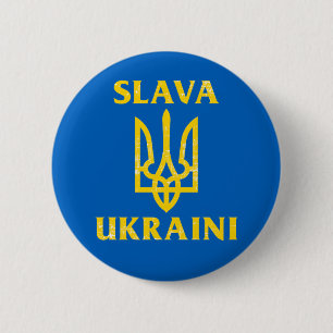 Slava Ukrainini slava ukrayini Ukraina flagga Butt Knapp