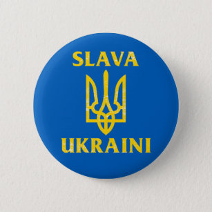 Slava Ukrainini slava ukrayini Ukraina flagga Butt Knapp