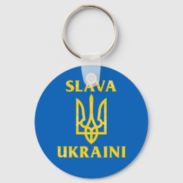 Slava Ukrainini slava ukrayini Ukraina flagga Nyckelring