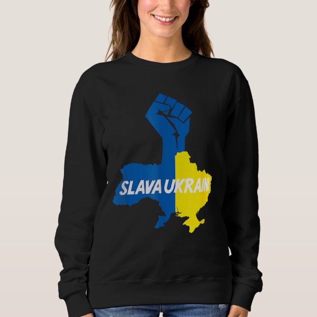Slava Ukrainini Solidarity T Shirt (Framsida)