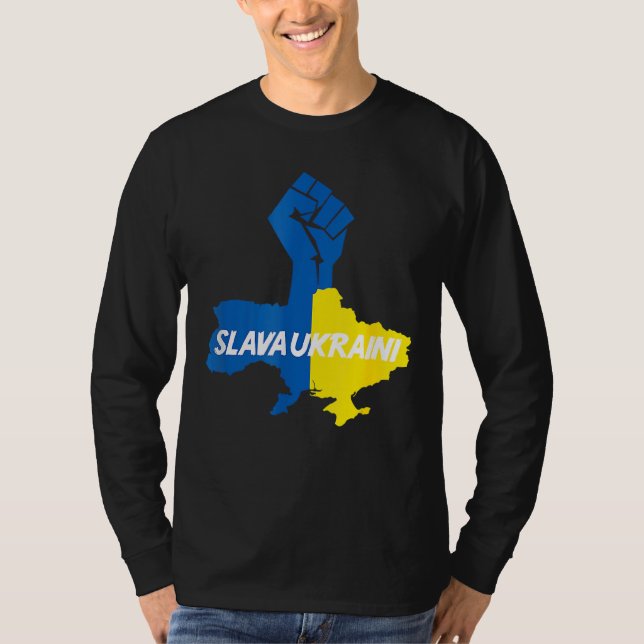 Slava Ukrainini Solidarity T Shirt (Framsida)