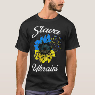 Slava Ukrainini Solros Ukrainukrainsk Flagga I sta T Shirt
