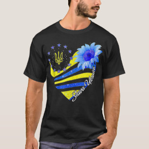 Slava Ukrainini Solros Ukrainukrainsk Flagga I sta T Shirt