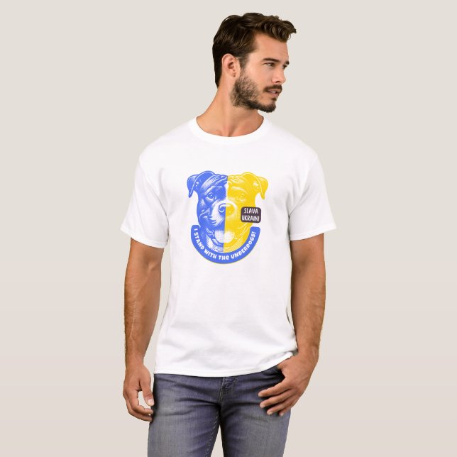 Slava Ukrainini T Shirt (Hel framsida)