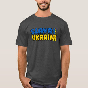 Slava Ukrainini Ukraina Krig T Shirt