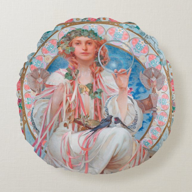 Slavia, Alphonse Mucha Dekorativ kudde (Framsidan)