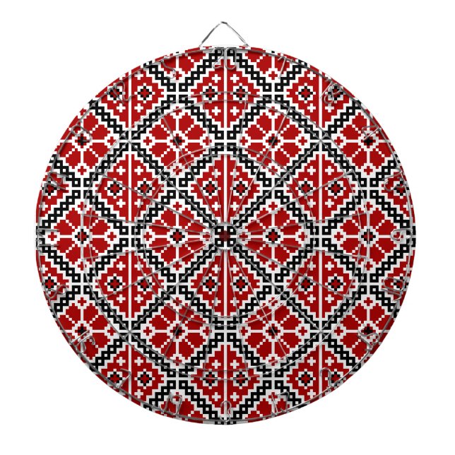 Slavic Ethnic Embroidery, Balkan Traditional Darttavla (Framsidan)