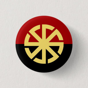 Slavicsolen rullar emblem knapp
