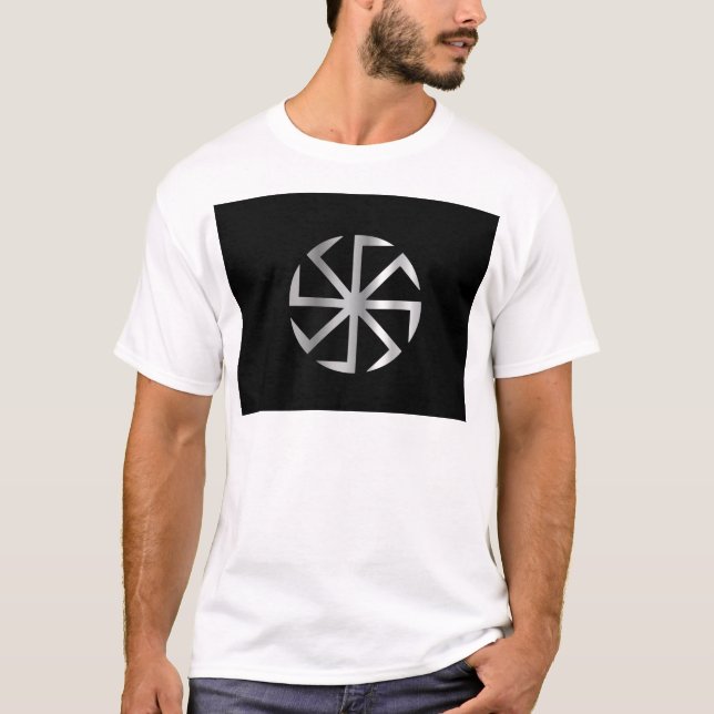 Slavik religion det Kolovrat symbolet T-shirt (Framsida)