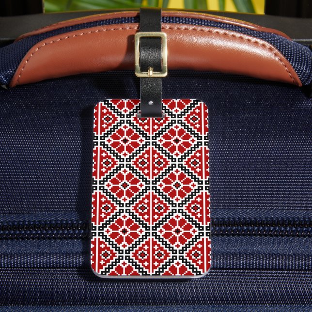 Slavisk Etnisk Broderi, Balkan Traditionell Bagagebricka (Framsida Insitu 2)
