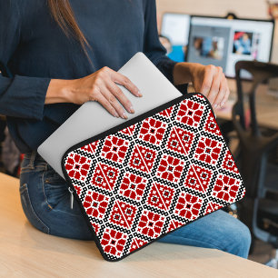 Slavisk Etnisk Broderi, Balkan Traditionell Laptop Fodral
