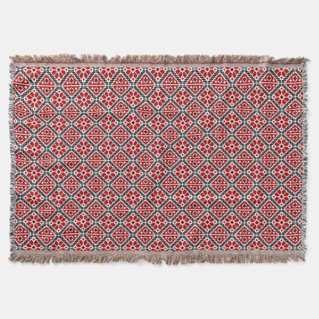 Slavisk etniskt broderi, Balkan traditionellt Filt (Framsidan)