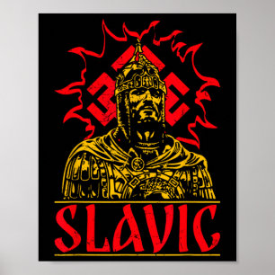 Slavisk Ornament Hednisk Forntida Ukraina Ryssland Poster