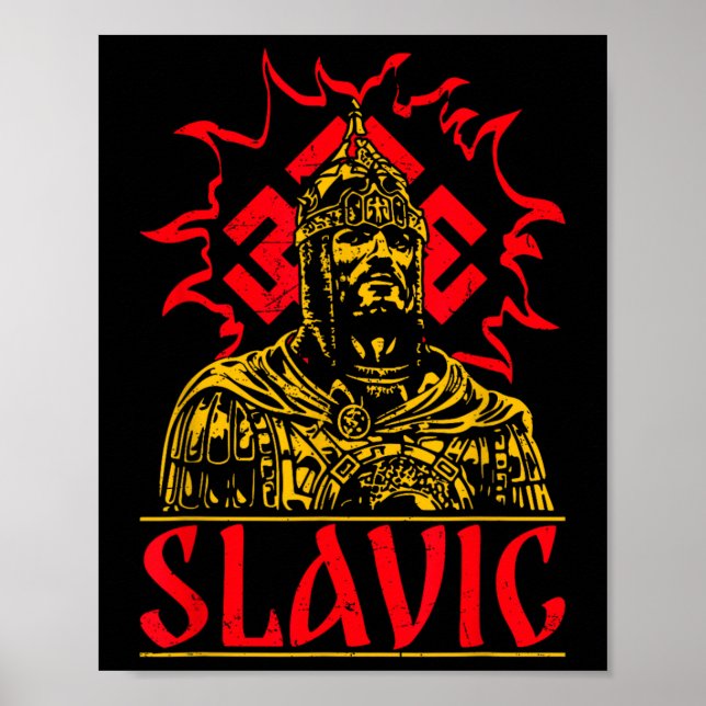 Slavisk Ornament Hednisk Forntida Ukraina Ryssland Poster (Framsidan)