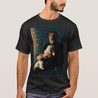 Slavoj Zizek med Cat stilized T Shirt