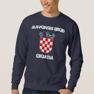 Slavonski Brod, Kroatien med vapen Sweatshirt